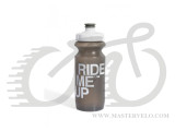 Фляга 600ml Green Cycle Ride Me Up с Big Flow valve, LDPI gray nipple/white matt cap/gray bottle